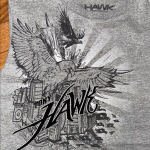 Tony Hawk Gray Graphic Sleeveless T-Shirt, Adult Small
